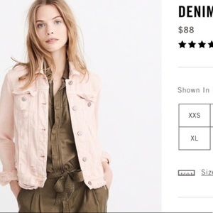 NWT Abercrombie and Fitch Blush Pink Denim Jacket